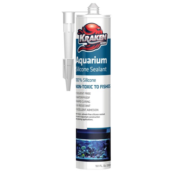 Krakenbond Krakenbond Aquarium Silicone, Non Toxic, %100 Silicone, 10.1 fl. oz, Clear KR102YASS